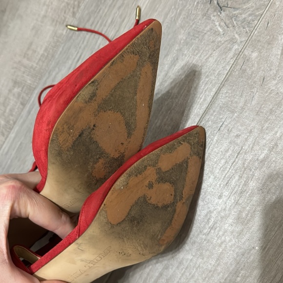 Red Ivanka Trump comfortable suede low heel shoes Size 10 no returns - Picture 13 of 16
